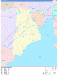 West Haven Wall Map Color Cast Style 2024